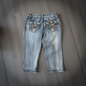 Cato est. 1946 Bedazzled Contemporary Skinny Stretch Embellished Denim Jeans 12